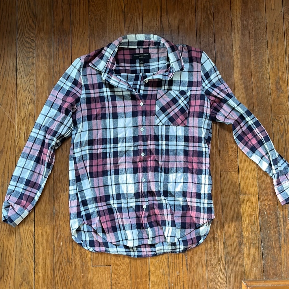 Banana Republic boyfriend fit flannel